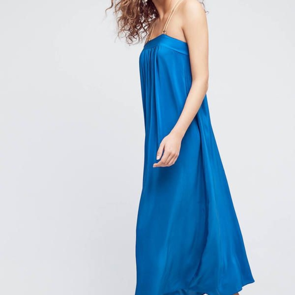Anthropologie Blue Maxi Dress